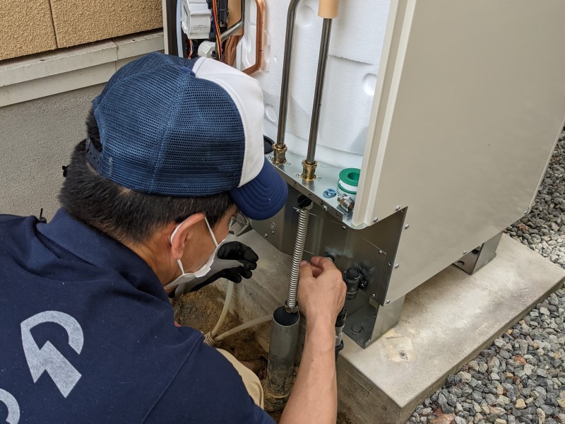 温水器からエコキュートに取替